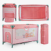 Кровать-манеж прямоугольный Toti 126 х 75 х 65 см Pink (152649)