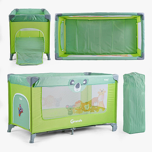 Ліжко-манеж прямокутний Toti 126 х 75 х 65 см Green (152650)