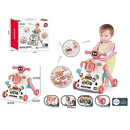 Ходунки Bibi-irn 3 в 1 40.5 x 40 x 43.5 см White with pink (152394)