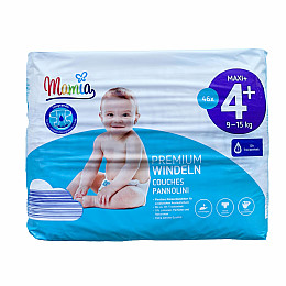 Подгузники Mamia Premium 4+ (9-15 кг) 46 шт