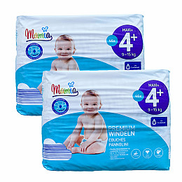 Подгузники Mamia Premium 4+ (9-15 кг) 92 шт