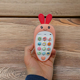 Развивающая игрушка Морковка-телефон розовая Mic (188-5A1)