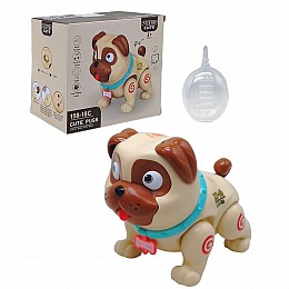 Игрушка интерактивная Cute Pugs Собака музыкальная коричневая Mic (158-18C)