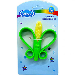 Прорезыватель для зубов Кукуруза 0+ мес Lindo (DK 08)