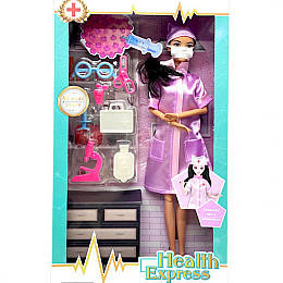 Лялька-лікар з аксесуарами Health Express бузковий Mic (JYBX191S)