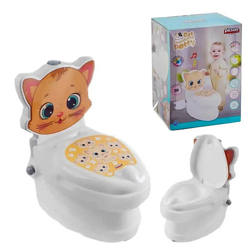Детский горшок унитаз Pilsan Котик 41 х 26 х 45 см Multicolor (109716)
