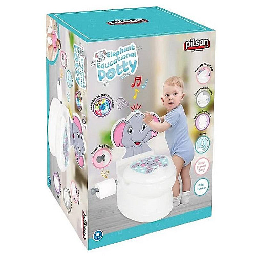 Детский горшок унитаз Pilsan Слоник 25 х 40 х 40 см Multicolor (153334)