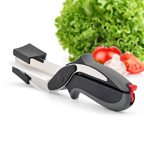 Умный нож Clever Cutter 2 в 1 Черный с серым (R0101)