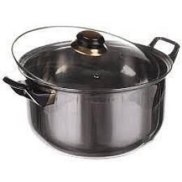 Набір каструль з кришками A-plus 9036 12 предметів Сріблястий (007555)