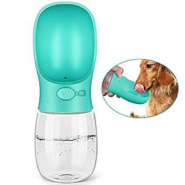 Портативная поилка SUNROZ Dog Bottle для собак 350 мл Голубая (SUN0860)