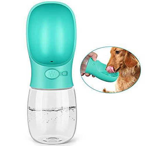 Портативная поилка SUNROZ Dog Bottle для собак 350 мл Голубая (SUN0860)