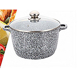 Кастрюля с крышкой Казан Benson BN-317 гранитное покрытие 4,2л.