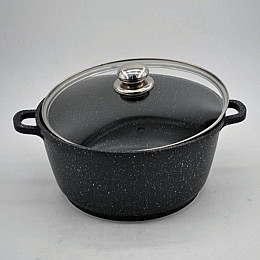 Кастрюля с крышкой Benson BN-306 3.2 л Черная (200804)