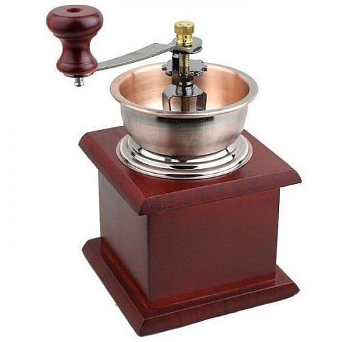 Кофемолка ручная Empire EM-2360 жерновая с деревянным ящиком