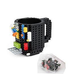 Чашка-конструктор SUNROZ в стилі іграшки 350 мл Черный (SUN3780_1)