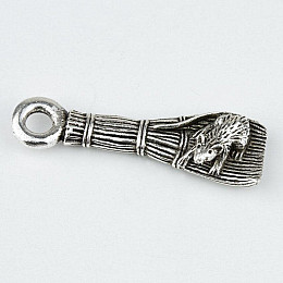 Гаманцевий оберіг Fisher  Щур на вініку 1,3х0,5х1 см Срібне покриття (24642)