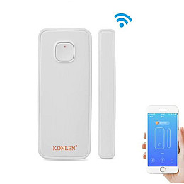 Wifi датчик открытия двери беспроводной Konlen KL-WD00 Iphone & Android App Белый (100204)