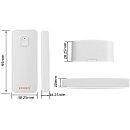 Wifi датчик открытия двери беспроводной Konlen KL-WD00 Iphone & Android App Белый (100204)