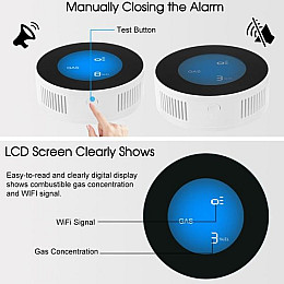 Розумний WiFi датчик витоку газу Yobang Security GS-85 Білий (100315)