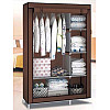 Тканинна шафа storage wardrobe 2 секції 105х45х170 см Коричнева (YG105)