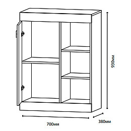 Тумба для обуви открытая Эверест Соната 700 Венге с белым (2226634)