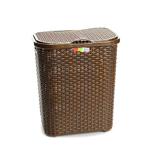Корзина для белья Senyayla 50 л 44 х 34 х 50 см Шоколадная (4629-sh)