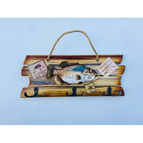 Ключница с крючками Keeper Рыбацкий Улов Коричневый (Tgr123573)