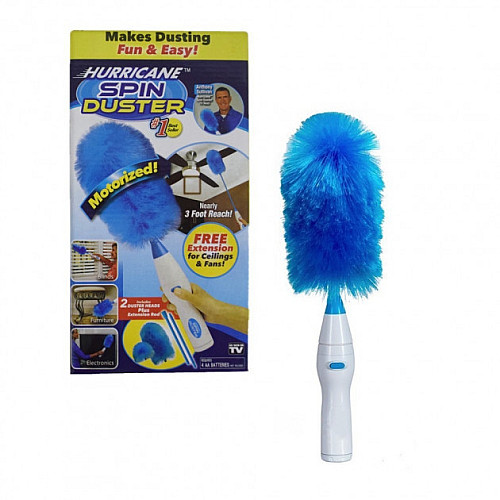 Електрична щітка для збирання пилу Hurricane Spin Duster Біло-блакитний (258546)