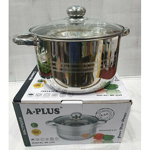 Кастрюля A-plus 2169 6.5 л Стальная (300083)