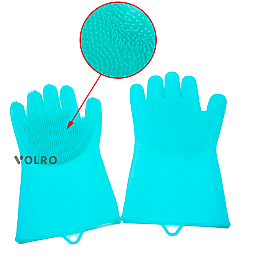 Силіконові рукавички багатофункціональні VOLRO Блакитний (vol-528)