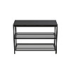 Банкетка універсальна Ferrum-decor Слайм 45x63x26 чорний ДСП Сосна Кембра 16мм (XK00006)