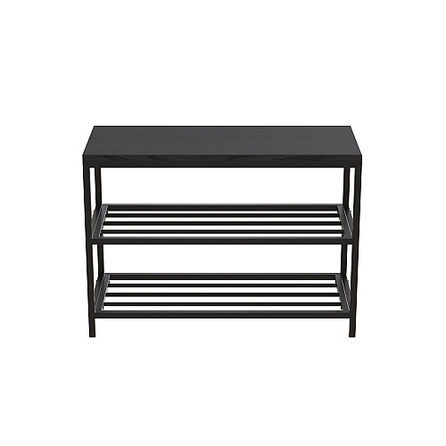 Банкетка універсальна Ferrum-decor Слайм 45x63x26 чорний ДСП Сосна Кембра 16мм (XK00006)