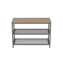 Банкетка універсальна Ferrum-decor Слайм 45x63x26 сірий ДСП Дуб Сан-Маріно 16мм (XK00014)