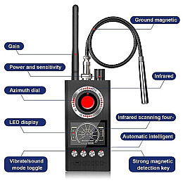 Детектор жучків Protect K-68 Чорний (100625)