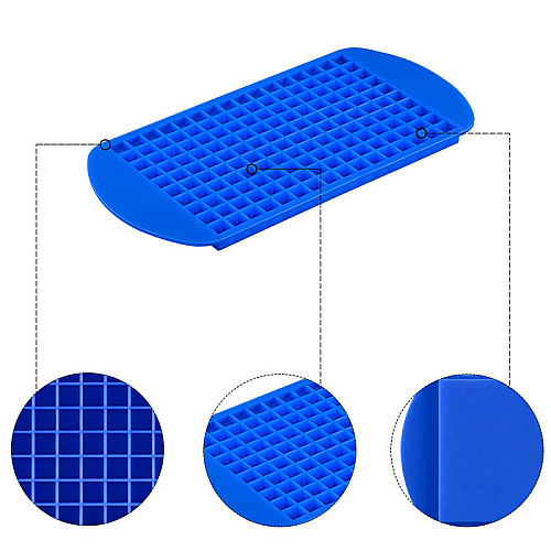 Силиконовая форма для льда CUMENSS B-1010 10*10 мм 160 ячеек Blue (3467-13118)