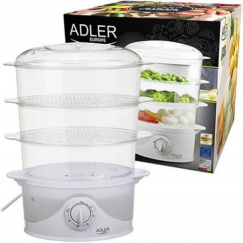 Пароварка электрическая Adler AD-633 9 л 800W White (112360)