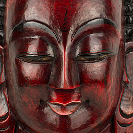 Маска Ручная Работа Непальская Будда 48,5x26,5x13.5 см Красный (25278)