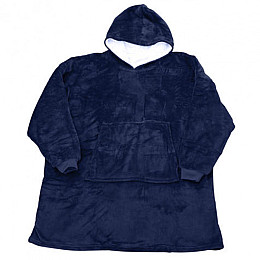 Плед-двостороння толстовка Huggle Hoodie 80х110 см Синій (2993-9107а)