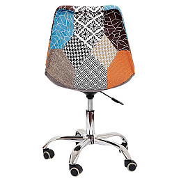 Кресло на колесах SDM Астер регулируемое по высоте мягкое Пэчворк