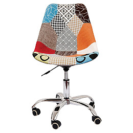 Кресло на колесах SDM Астер регулируемое по высоте мягкое Пэчворк