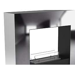 Напольный биокамин в интерьер Gloss Fire Edison-m3 Серебристый