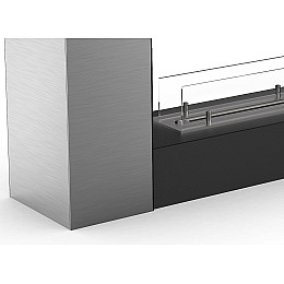 Напольный биокамин в интерьер Gloss Fire Edison-m4 Серебристый