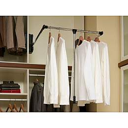 Ліфт гардеробний пантограф Mobius 600-830, навантаження 8 кг Хром/Черный