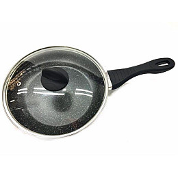 Сковорода с крышкой и мраморным покрытием Benson BN-570 28 см