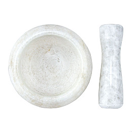 Ступка з маточкою Камінь 4,7х9 см Білий (26048)