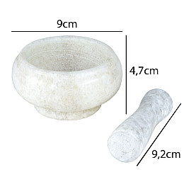 Ступка з маточкою Камінь 4,7х9 см Білий (26048)