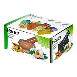 Ступка з маточкою Чорний мармур 4,7х9 см Чорний (26049)