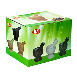 Ступка з маточкою Чорний мармур 10,7х10,7 Чорний (10280)