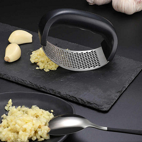 Прес для часнику з ручкою Kitchenio 10.5х6.5х5.3 см Чорний (DB0092)