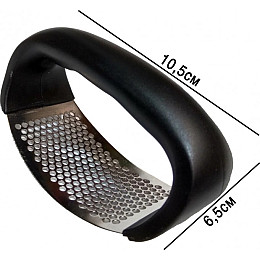 Прес для часнику з ручкою Kitchenio 10.5х6.5х5.3 см Чорний (DB0092)